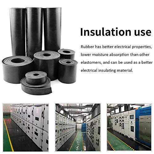 DGSL Neoprene Rubber Strip, 3" W x 1/6" T x 10' L Solid Rubber Roll - color: No Adhesive, size: 3" Wide x 1/16" Thick x 10' Long