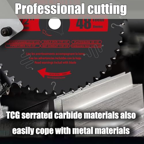 6-1/2 Inch Metal Cutting Blade,Replace for Diablo D0648CFX 6-1/2" Metal Cutting Circular Saw Blade,Compatible with 6 1/2 Inch Circular Saw,Cermet Carbide Up to 5X Longer Life 5/8 Arbor - size: 6 1/2 Inch 48T Metal Saw Blade