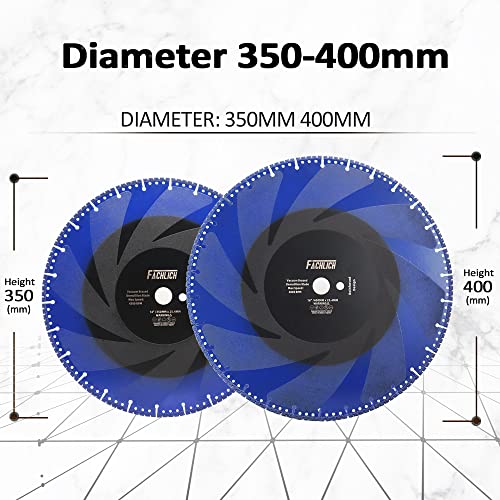 14" Metal Cutting Blade 350mm Diamond Cut Off Wheel All Purpose Heavy Duty for Stainless Steel Rebar Metal Reinforced Concrete - size: 14"/350mm