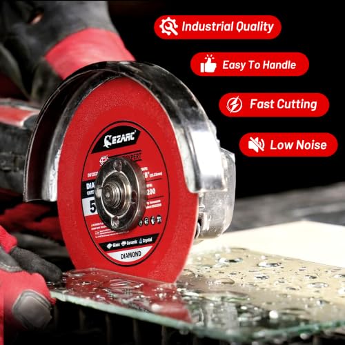 EZARC 4-1/2 Inch Diamond Blade for Tile Ceramic Glass, 7/8" Arbor, 2-Pack - size: 4.5 Inch
