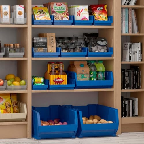 Akro-Mils 30110 Heavy Duty Plastic Shelf Bins, 12"x 3"x 4", Yellow, 24-Pack - color: Yellow