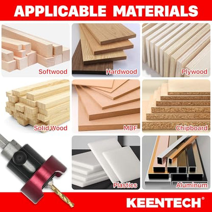 KEENTECH 3/8" x 5/32" Carbide Tipped Countersink Drill Bit with Depth Stop - size: 3/8" * 5/32"