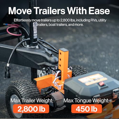 SuperHandy 24V Electric Trailer Dolly, 2800 lb Capacity, 2-Inch Ball - size: 2800 lb, style: 3 Wheel