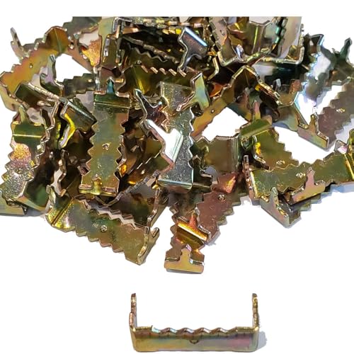 Premium Quality 1" Brass Plates Nailess Sawtooth Hanger - 50 Pack