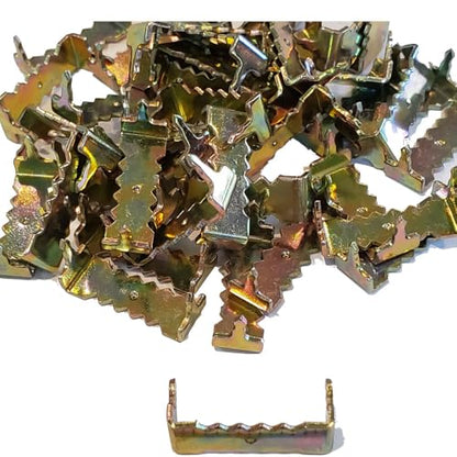 Premium Quality 1" Brass Plates Nailess Sawtooth Hanger - 50 Pack