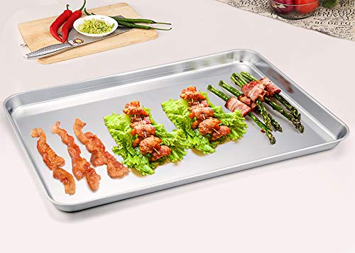 TeamFar Baking Sheet, 20" x 14" x 1" Stainless Steel Cookie Sheet Pans - size: 20" & 20"