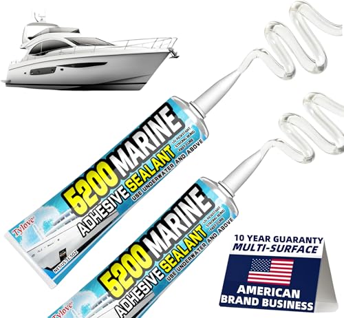 5200 Marine Sealant Adhesive Fast Cure - Permanent, Watertight Bonding and Sealing - UV Resistant, Above & Below Waterline- for Boats, Hulls, Decks & RVs,Pond Sealant 3oz (Clear 2Pcs) - color: Clear 2Pcs