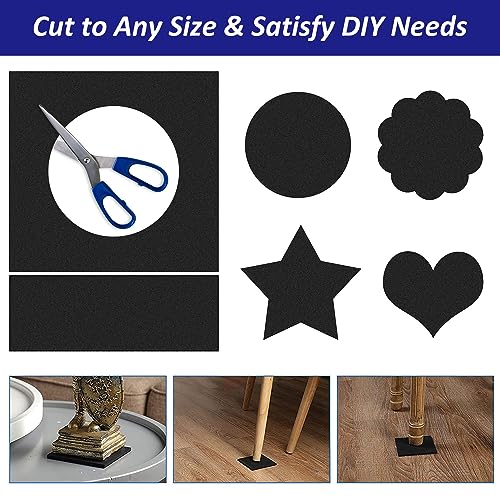 Foam Padding Sheets with Adhesive Backing - 1/2" Thick Self Stick Neoprene Insulation Foam,1/2 Inch Thick X 4 Inch Long X 4 Inch Wide - 4Pcs - size: 4In*4In*1/2In