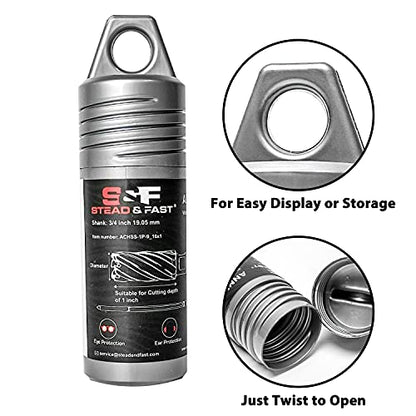 S&F STEAD & FAST Annular Cutter with Pilot Pin, 9/16" x 1", Mag Drill Bit - size: 9/16" x 1"