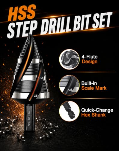 Matework 30PCS HSS Drill Bit Set for Wood Plastic Iron Copper Aluminum