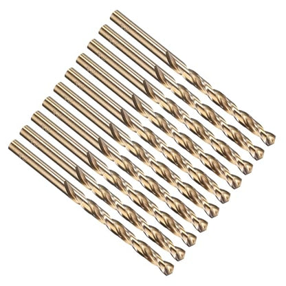 PATIKIL 1/4" Drill Bit M35 Cobalt 5% High-Speed Steel for Metal 10 Pack - size: 1/4 in