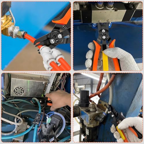 1/4" 5/16"(6mm 8mm) Air Line Pliers Push to Connect Fitting Disconnect Tool, Quick Connect Air Hose Removal Tool for RO Water Line, Beer Line & Pneumatic Push-Fit Fittings - color: 1/4" & 5/16" (6,8mm)