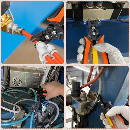 1/4" 5/16"(6mm 8mm) Air Line Pliers Push to Connect Fitting Disconnect Tool, Quick Connect Air Hose Removal Tool for RO Water Line, Beer Line & Pneumatic Push-Fit Fittings - color: 1/4" & 5/16" (6,8mm)