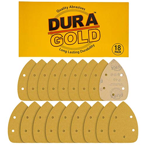 Dura-Gold Mouse Detail Sander Sandpaper Sanding Sheets, 5 Hole, 40 Grit - size: 40-Grit