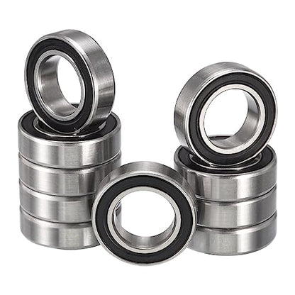 MR115-2RS Deep Groove Ball Bearings, ID 5mm x OD 11mm x Width 4mm Miniature Bearings, Double Rubber Sealed Ball Bearing Pre-Lubricated Chrome Steel Z2 Lever 10pcs - size: MR115-2RS 5x11x4mm