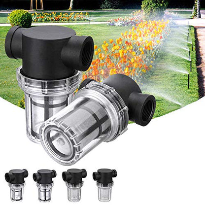 Denpetec 1Pcs Garden Pond 1 inch Inline Mesh Strainer Water Pump Filter Irrigation High Flow Pipeline Filter Garden Interface Strainer(Size:80 mesh) - size: 80 mesh