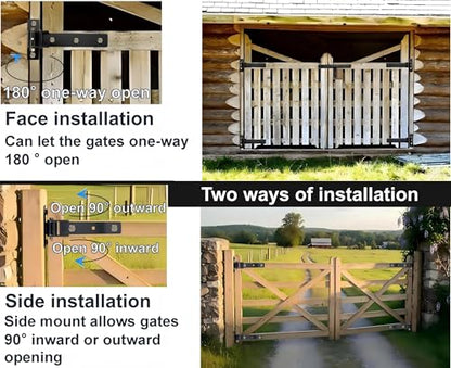 13'' Heavy Duty Strap Gate Hinges 900 LBS,180° or 90° Smooth Open Hinge