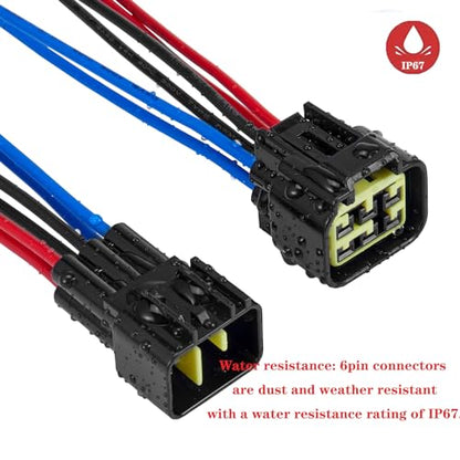 6 Pin Waterproof Auto Connector,16AWG Male Female Wire Plug - size: 6pin way