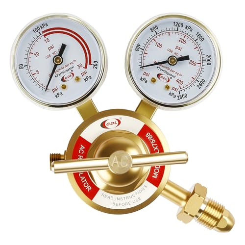 CDL LX75 Heavy Duty Acetylene Regulator CGA510,Forged Brass - size: Heavy Duty, style: Acetylene