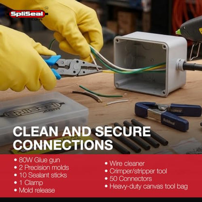 Basic Wiring Sealing Kit with 80W Glue Gun & Connector Molds
