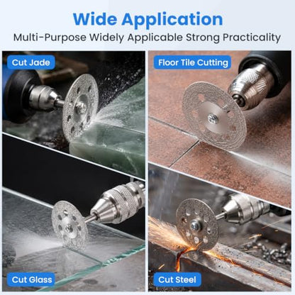 25 Pack 545 Diamond Cutting Wheel Cut - color: Silver 8-hole
