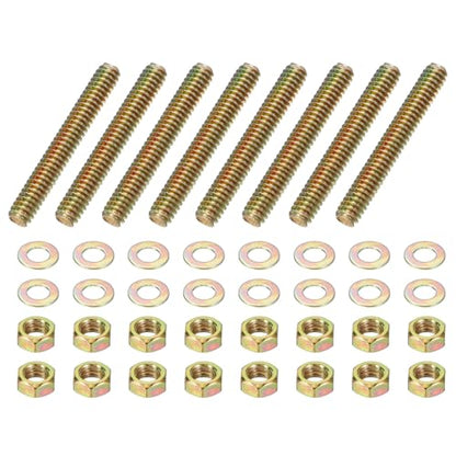 PATIKIL 1/4" x 1-3/4" Color Zinc Fully All Thread Rod, 8 Pcs Carbon Steel Long Threaded Screw Stud Bolts for Furniture Garden Mounting Assembly Fastening - size: 1/4" x 1-3/4"