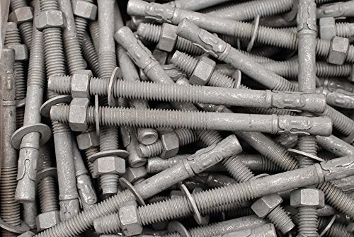 (15) Galvanized Concrete Wedge Anchor Bolts 1/2 x 7 Includes Nuts & Washers