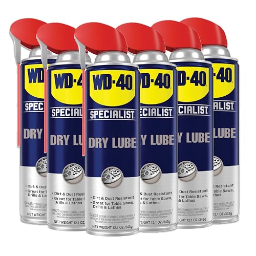 WD-40 Specialist Dry Lube, Long-Lasting, New Bigger Can, 12.1 OZ [6-Pack] - size: 6-Pack, style: 12.1 Oz