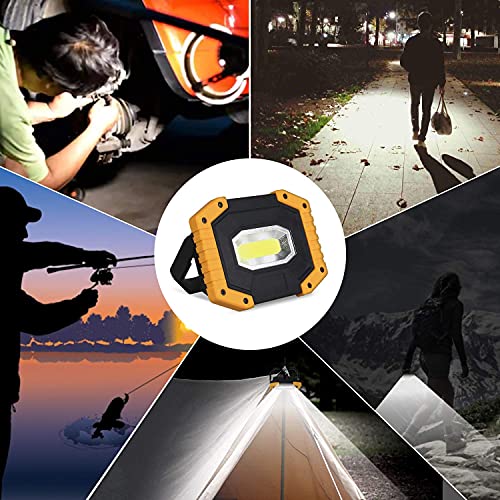 T-SUN Rechargeable LED Work Light,30W 2000LM COB Utility Light,2 Pack