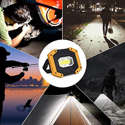 T-SUN Rechargeable LED Work Light,30W 2000LM COB Utility Light,2 Pack