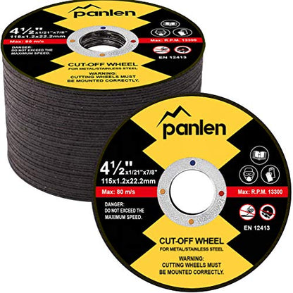 50 Pack Cut Off Wheels 4 1/2 Inch, Metal Cutting Disc for Angle Grinder - size: 4.5"x.040"x7/8"