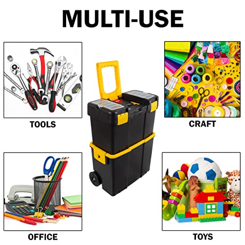 Stalwart Portable Tool Box with Wheels - style: 2-in-1