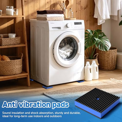 4 Pack 4 x 4 Inch Anti Vibration Pads, Rubber Isolation Pads - color: 4 X 4 - 4 Pcs