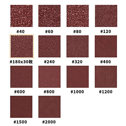 SPEEDWOX 30Pcs 180 Grit 80mm Triangular Oscillating Multi Tool Sanding Pads - style: 180 Grit