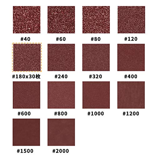 SPEEDWOX 30Pcs 180 Grit 80mm Triangular Oscillating Multi Tool Sanding Pads - style: 180 Grit