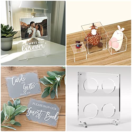 KAITELA Clear Cast Acrylic Sheet 8" x 12" x 1/4" Thick (6mm), Pack of 2 - size: 8" x 12", 1/4" Thick