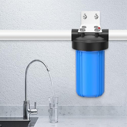 Mounting Bracket for 10" and 20" Water Filter, Metal Housing Fixed Bracket for 10" and 20" Water Filter, White
