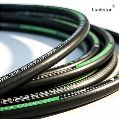 10Ft 3/8 Inch Hydraulic Hose (EN853 SAE 100R2AT -55MPa/7975PSI, 2-Layer Steel Braided),Heavy-Duty Industrial Hydraulic Oil Hose with Fittings
