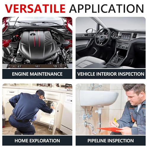 LAUNCH X-431 VSP-100 Endoscope Work with X-431 Tablet 5.5mm Ultra-Thin Digital HD USB Video Inspection Camera Multi-Angle Imaging One-Click Snapshot IP67 Waterproof Borescope Videoscope