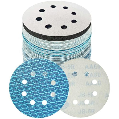 80 PCS Diamond Shape 5 Inch Sanding Discs Assorted 60 to 400 Grit - size: Mix Grit 80PCS Diamond