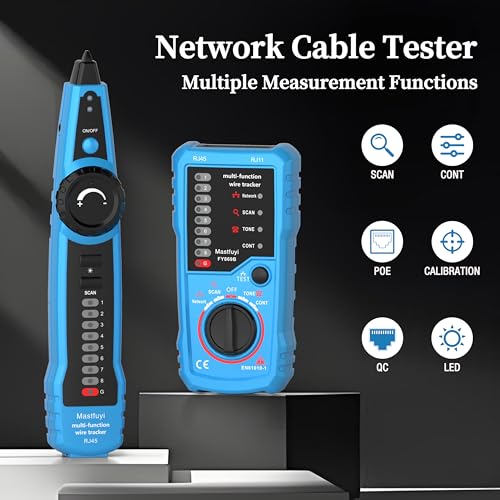 Network Cable Tester, POE RJ11 RJ45 Cable Tracer - color: Bule-Green
