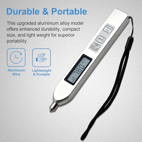 Vibration Meter Portable Vibration Meter Measures 0.1~199.9m/s² Acceleration, 0.001~1.999mm Displacement & 0.1~199.9mm/s RMS Velocity Vibration Detector Used for Industrial (Model TV2600) - style: Model 2