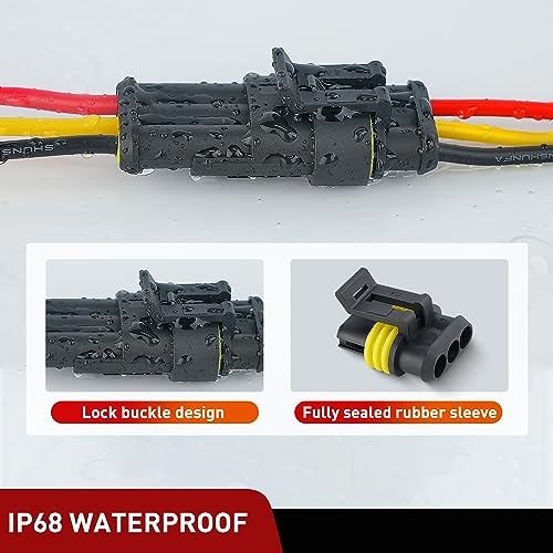 Nilight 622PCS 1 2 3 4 5 6 Pin Electrical Connector ‎Plug and Play 43 Sets - size: 1-6Pin Connector 622Pcs