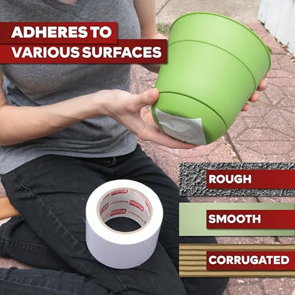 XFasten Double Sided Tape, Removable, 3-Inch by 15-Yards, Single Roll, Residue-Free and Surface Safe Double-Sided Adhesive Tape - size: 3-Inches x 15-Yards