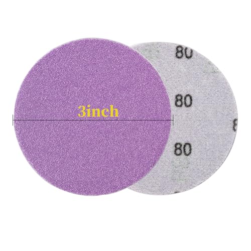 3 Inch Sanding Discs, 40 Pack 80 Grit Hook and Loop Sandpaper - style: 80 Grit