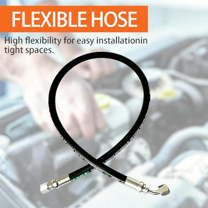 Haichy 26741-08-08RW-36in-45 Hydraulic Hose Swivel Assembly 1/2” Hydraulic Hose with Female JIC X45° Female JIC, 36IN, 3988 psi - color: 1/2, size: 36in