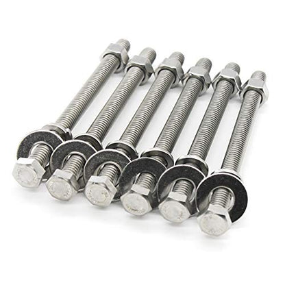 Bolt Fullerkreg 5/16-18x5 Stainless Steel Hex Head Screws Bolts - size: (5 Sets) 5/16x5"