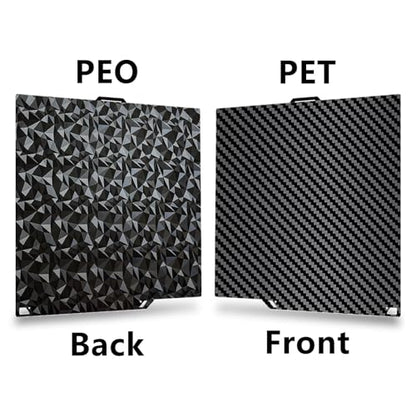 Diamond+Carbon Plate for ELEGOO Centauri Carbon Build Plate 260x271mm, Dual-Sided PEO PET Magnetic Spring Steel Bed CC/CC2 Plate, High-Temp Resistant Printing Surface for ELEGOO CC/CC2 3D Printer - size: 260x271mm for Centauri Carbon