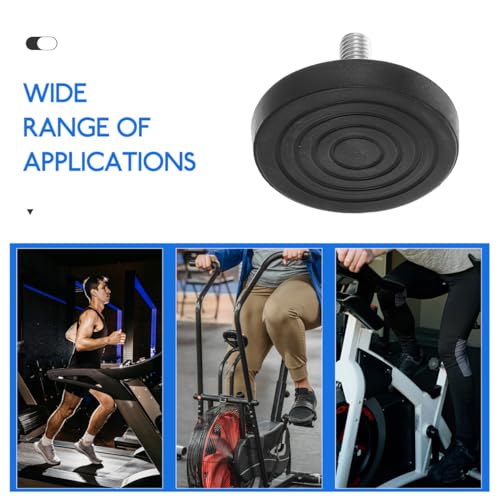 Furniture Leveling Feet Adjustable Anti-Slip Pads M8 M10 Screw-in for Treadmill Exercise Bike Sofa Table Chair Cabinet Stability and Noise Reduction 2 Pack