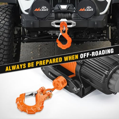 Nilight 3/8-Inch Forged Steel Winch Hook with Cable Hook Stopper - color: Orange